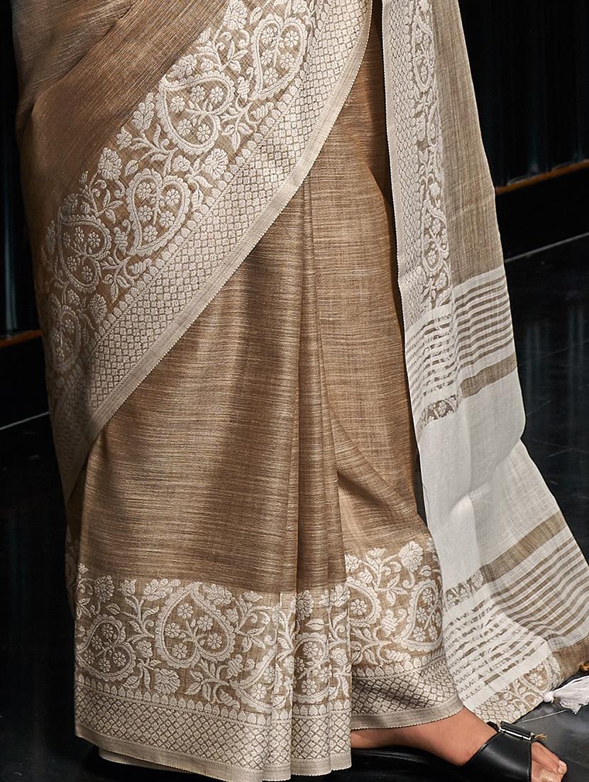 women solid with bordered saree with blouse - 21928510 - Standard Image - 2