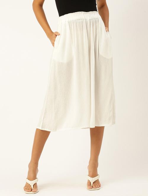 women solid high rise claf length palazzo - 21928568 - Standard Image - 0
