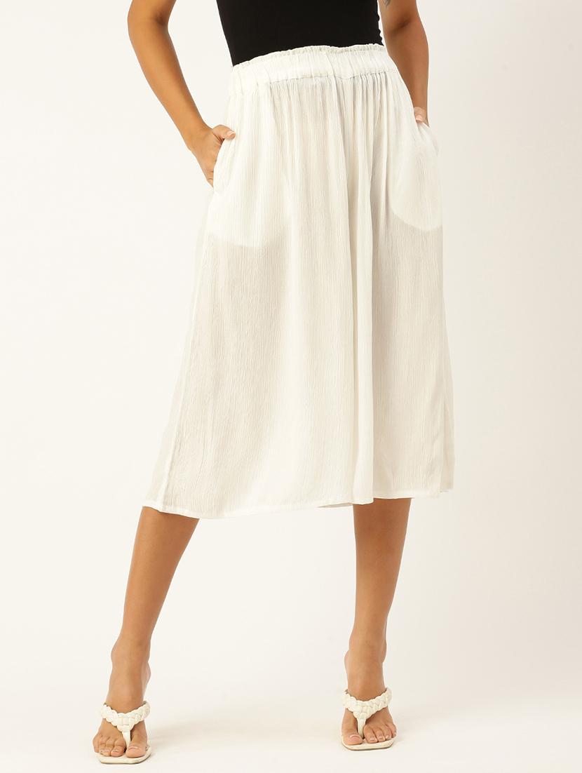 women solid high rise claf length palazzo - 21928568 - Zoom Image - 0