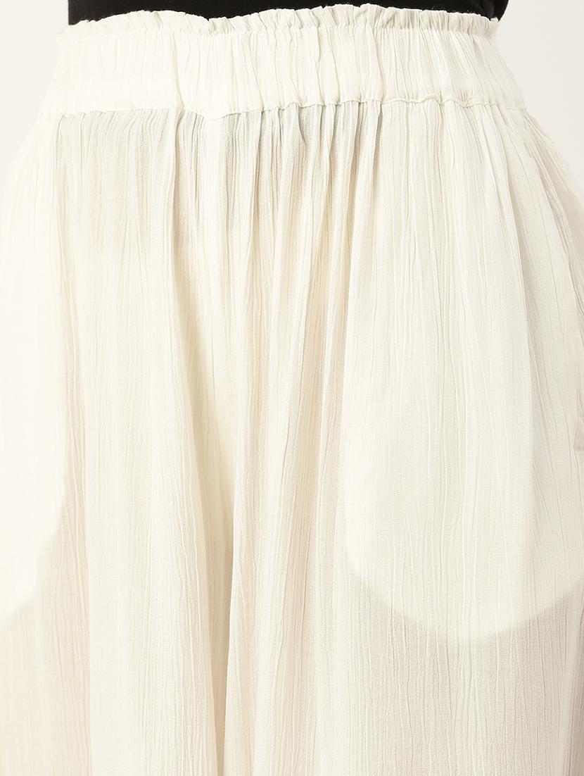 women solid high rise claf length palazzo - 21928568 - Standard Image - 2