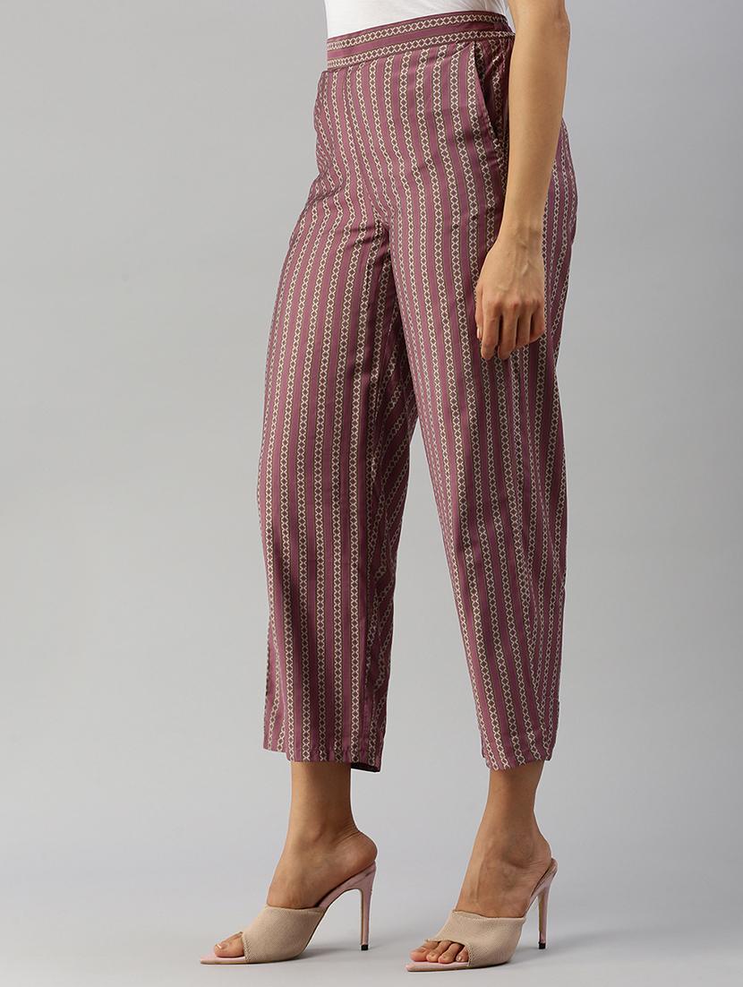 women printed high rise calf length palazzo - 21928577 - Standard Image - 2