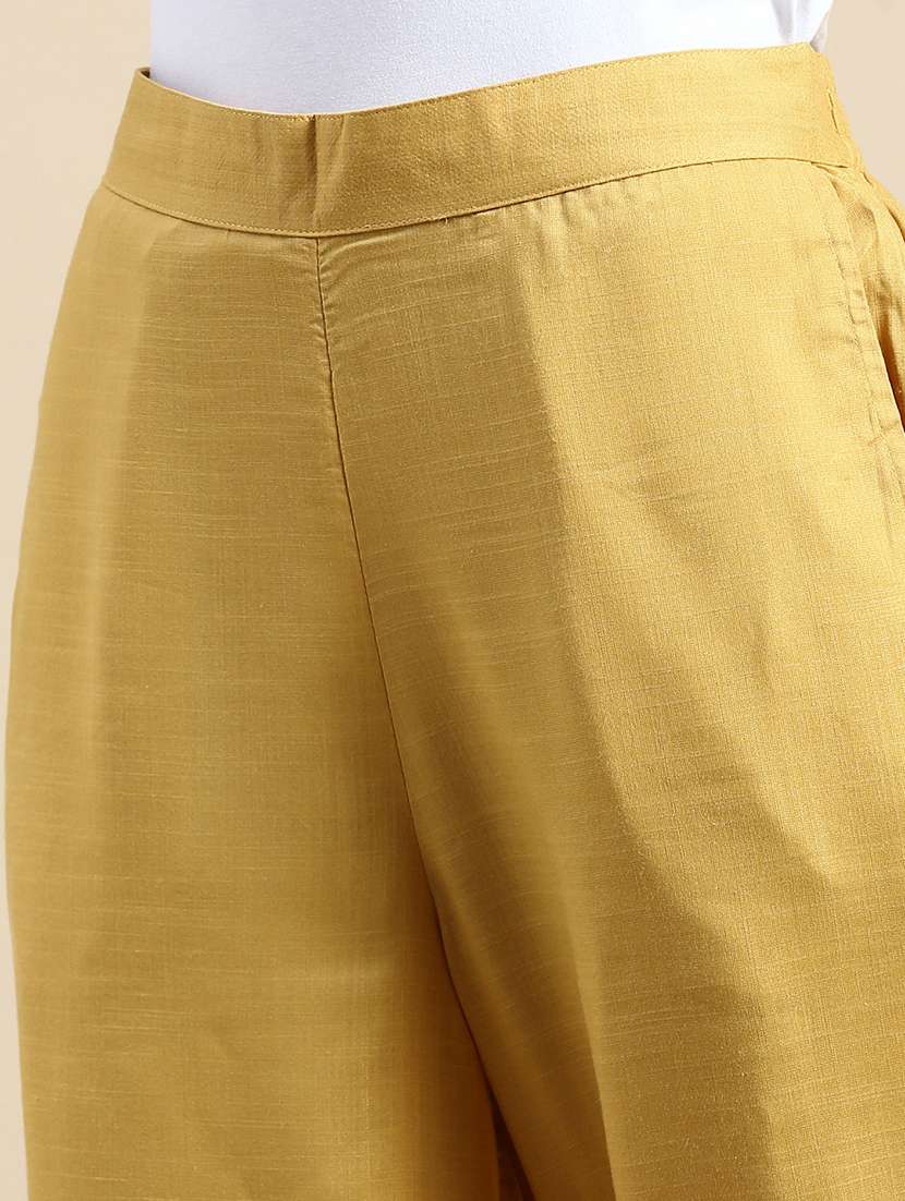 women solid mid rise staright palazzo - 21928585 - Standard Image - 2