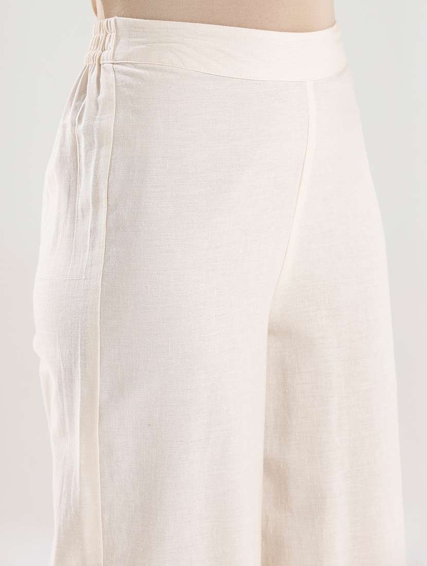 women embroidered mid rise staright palazzo - 21928586 -  Standard Image - 2