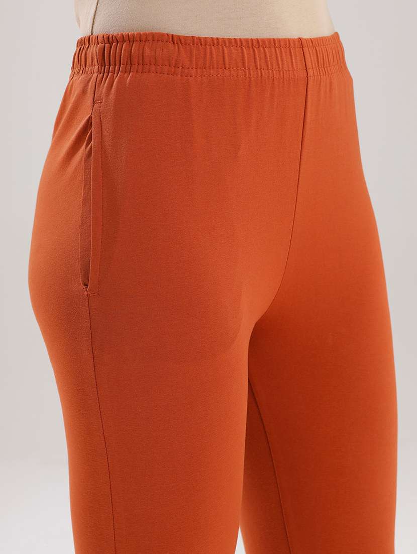 women solid mid rise ankle length legging - 21929586 -  Standard Image - 2