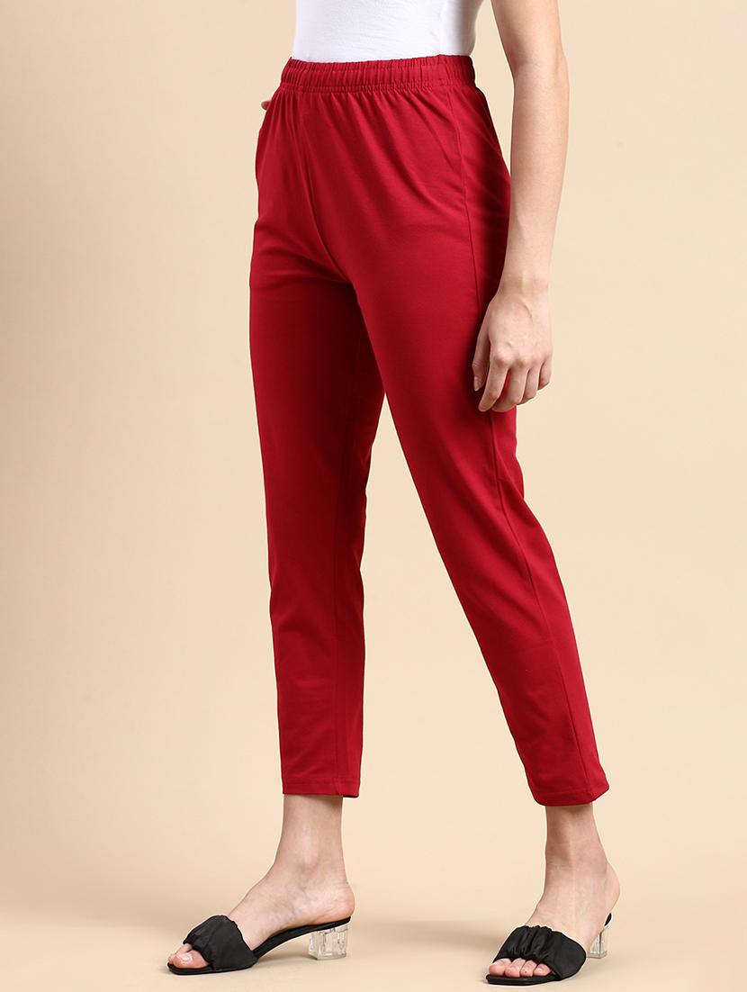 women solid mid rise ankle length legging - 21929591 - Standard Image - 2