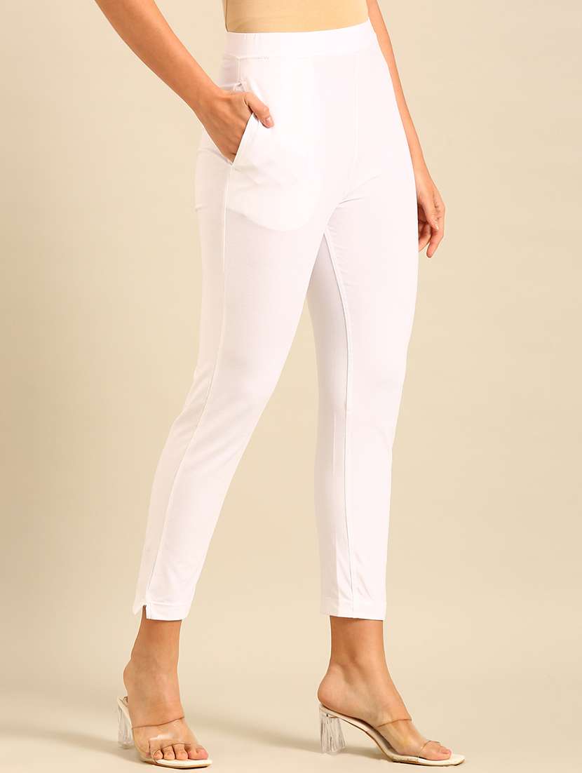 women solid mid rise ankle length legging - 21929595 -  Standard Image - 2