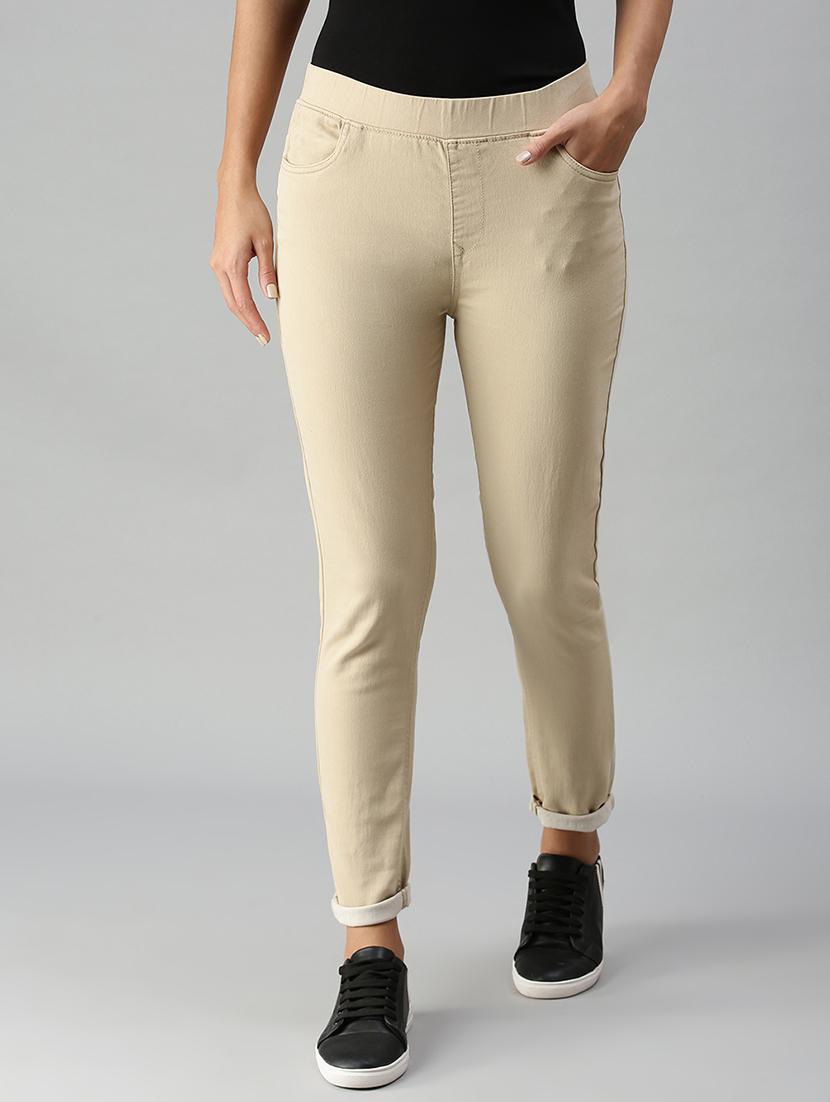 women sollid mid rise slim fit jegging - 21930264 - Zoom Image - 0