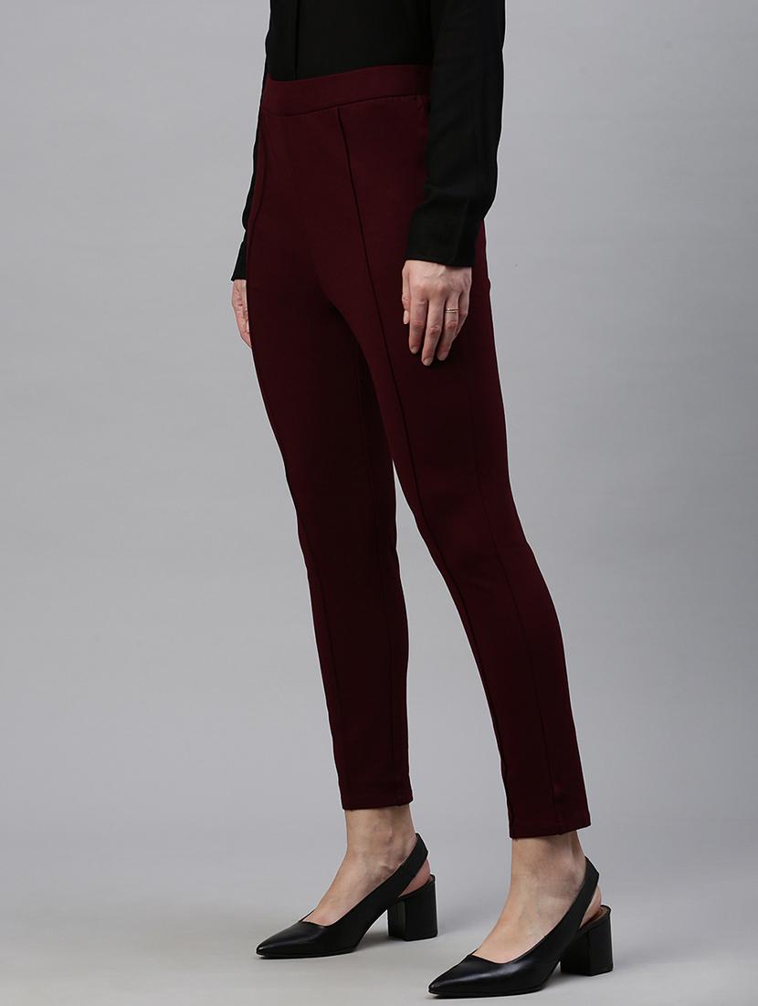 women solid mid rise slim fit jegging - 21930270 - Standard Image - 2