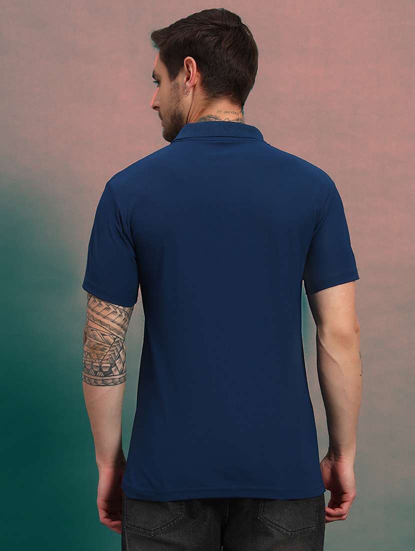 men solid short sleeve regular fit polo t-shirt - 21930275 - Standard Image - 2