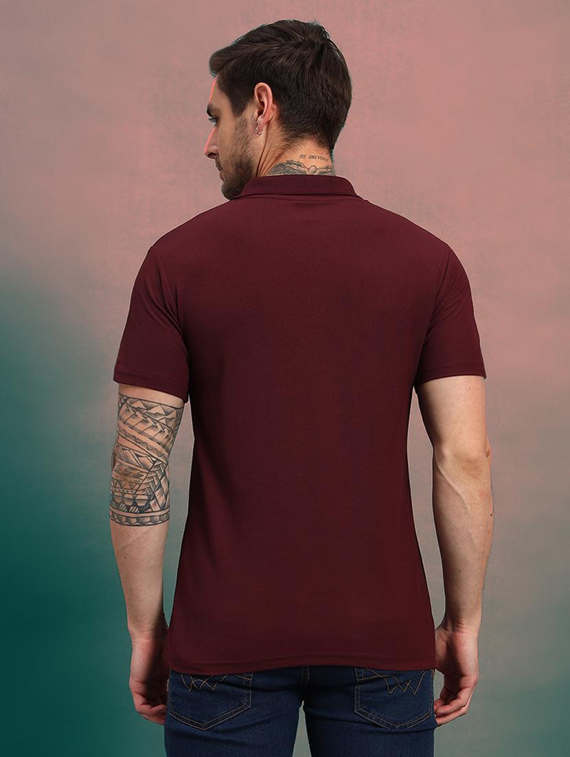 men solid short sleeves regular fit polo t-shirt - 21930282 - Standard Image - 2