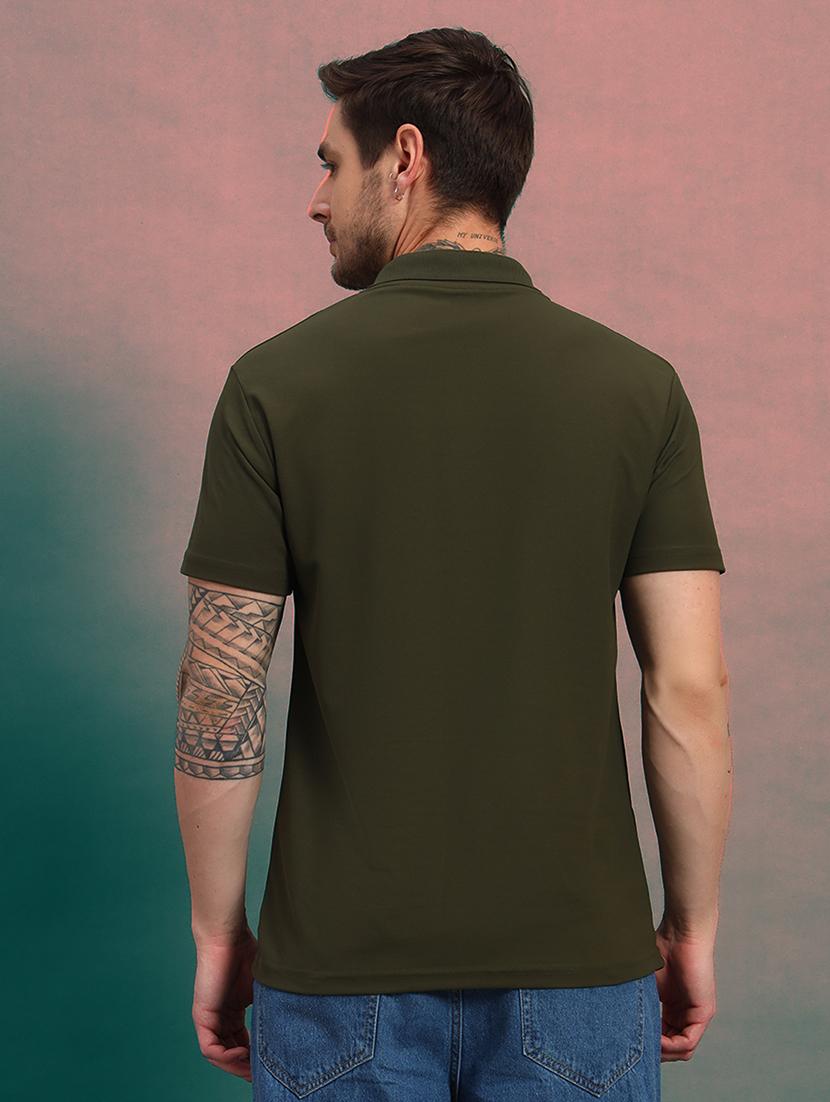men solid short sleeves regular fit polo t-shirt - 21930284 - Standard Image - 2