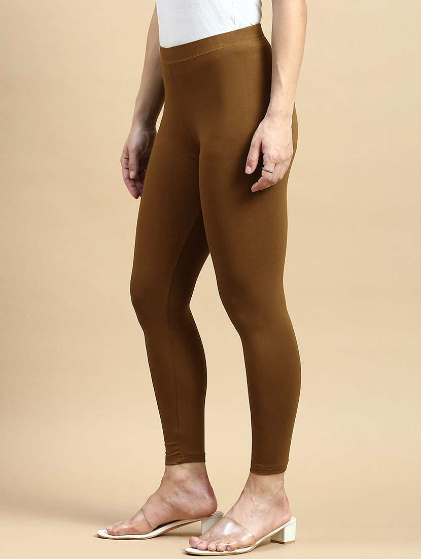 women solid mid rise ankle length legging - 21930294 -  Standard Image - 2