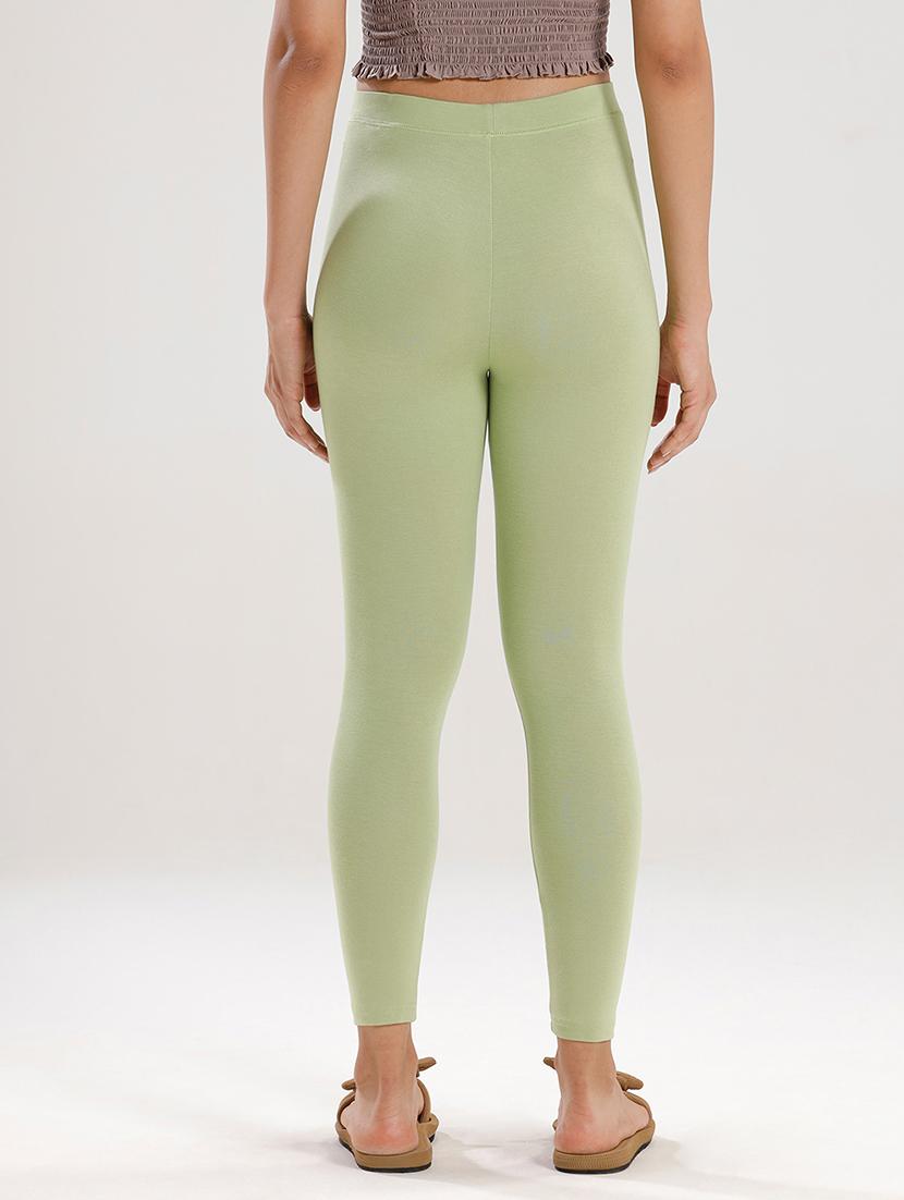 women solid mid rise ankle length legging - 21930295 - Standard Image - 2