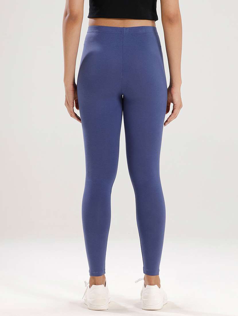 women solid high rise ankle length legging - 21930339 -  Standard Image - 2