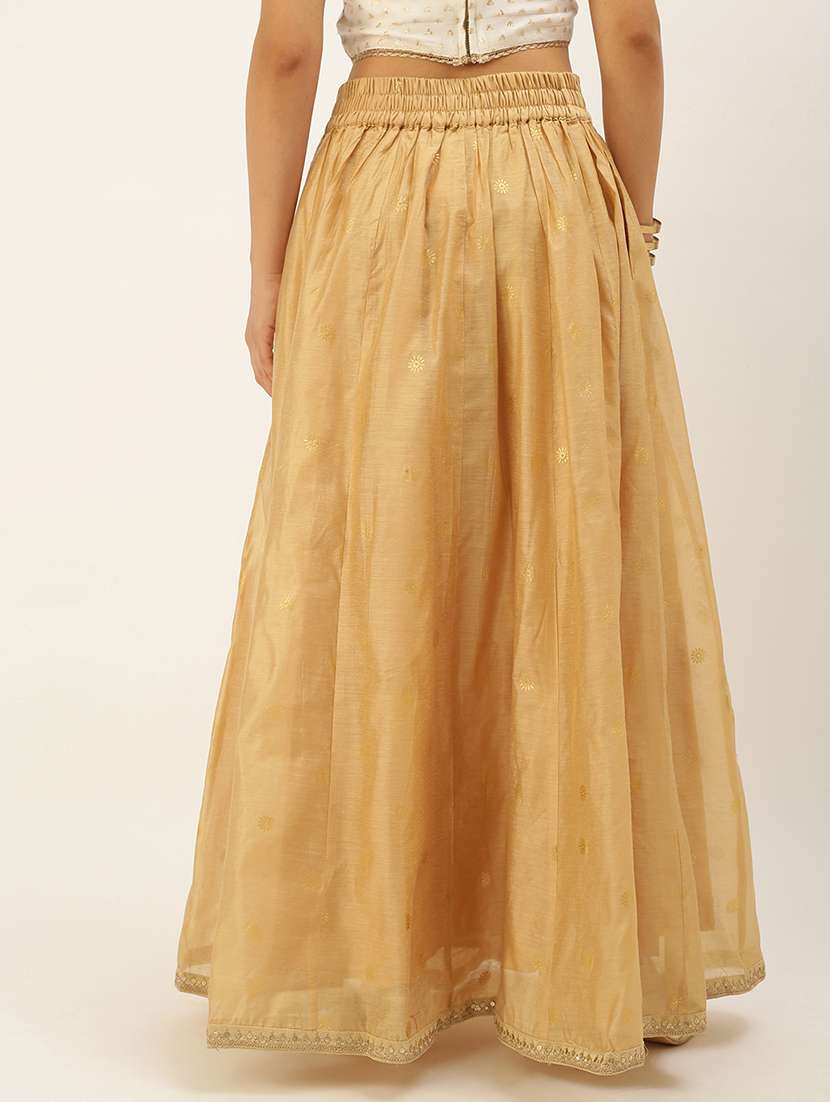 women solid high rise flared skirt - 21930429 -  Standard Image - 2