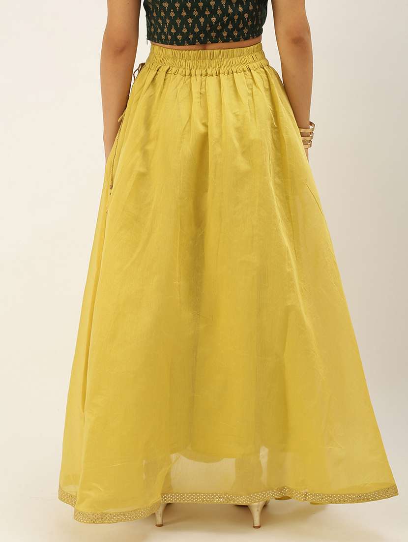 women solid mid rise flared skirt - 21930434 -  Standard Image - 2