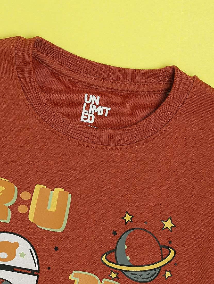 boys orange cotton blend t-shirt - 21930499 -  Standard Image - 2