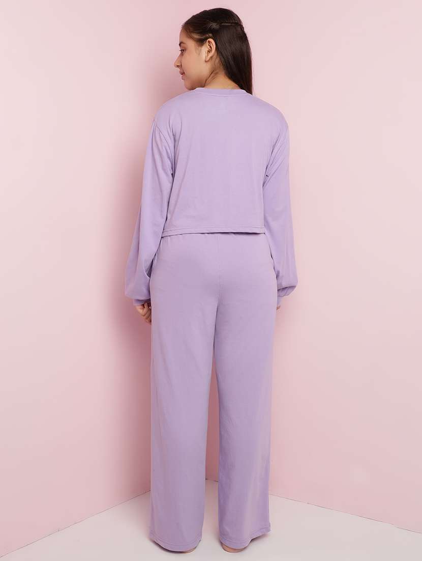 girls typographic long sleeve pyjama set nightwear - 21930677 -  Standard Image - 2