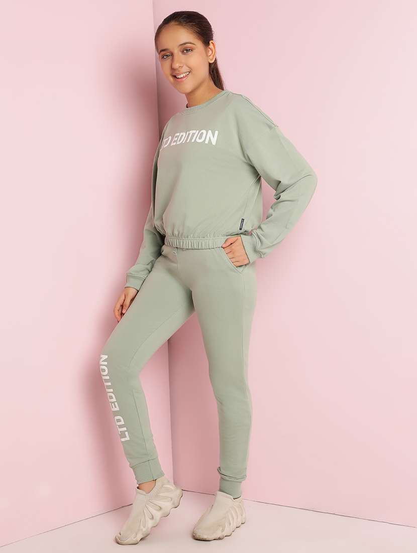 girls typographic long sleeve active wear set - 21930679 -  Standard Image - 2