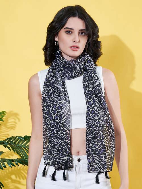 women black animal printed scarf - 21930733 - Standard Image - 0