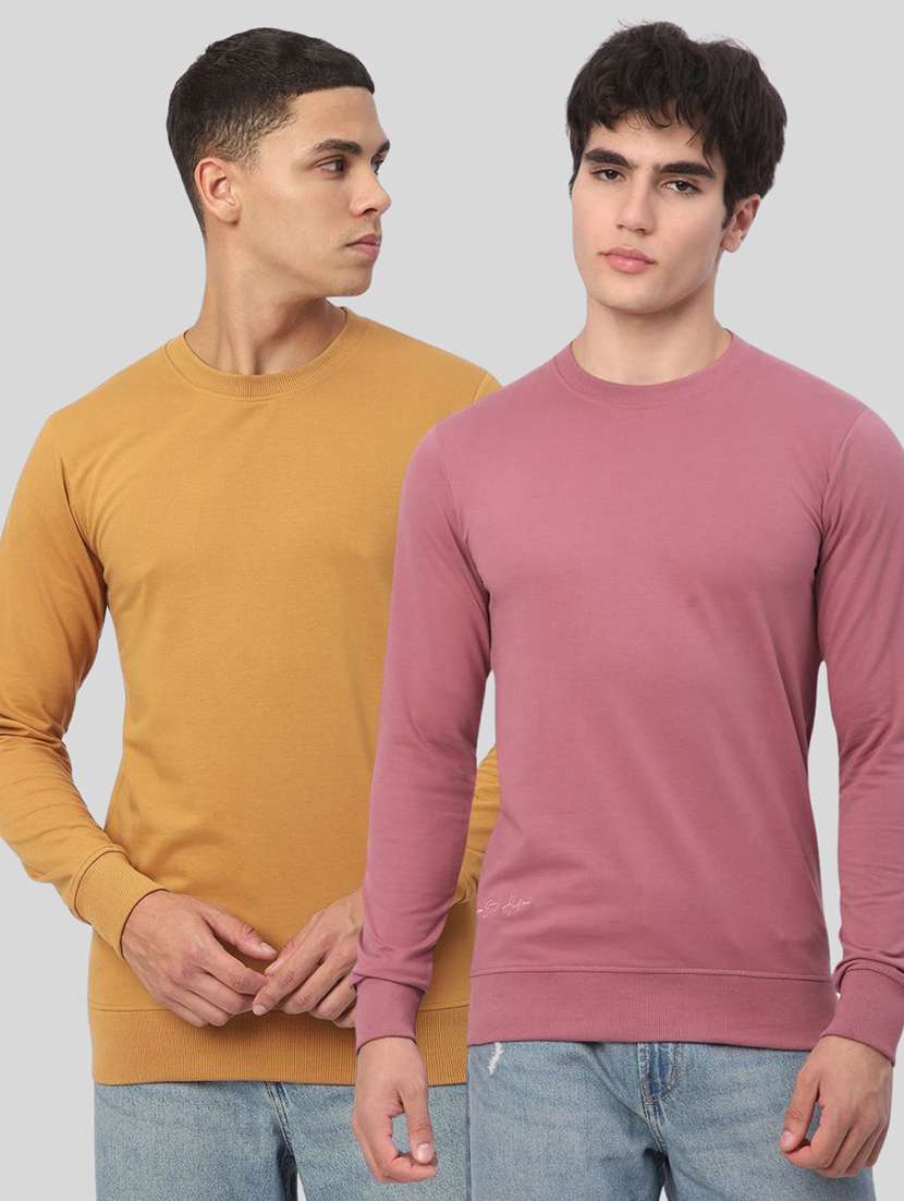 men pack of 2 solid long sleeves sweatshirt