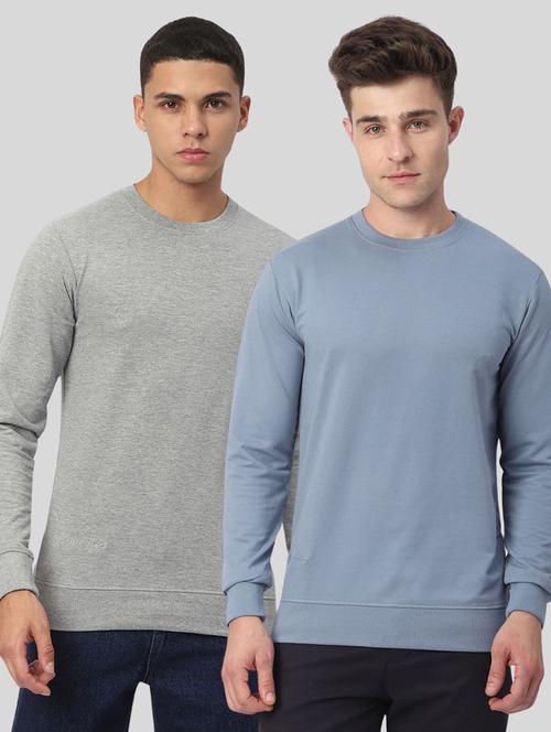 men pack of 2 solid long sleeves sweatshirt - 21930744 -  Standard Image - 0