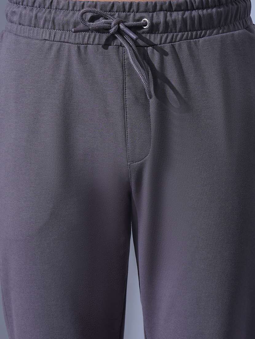 men grey solid mid rise track pant - 21930750 -  Standard Image - 2