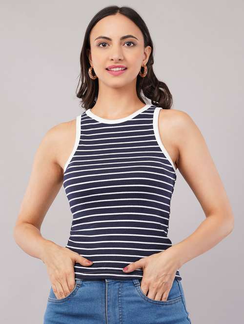 women striped sleeveless tank top - 21930785 -  Standard Image - 0