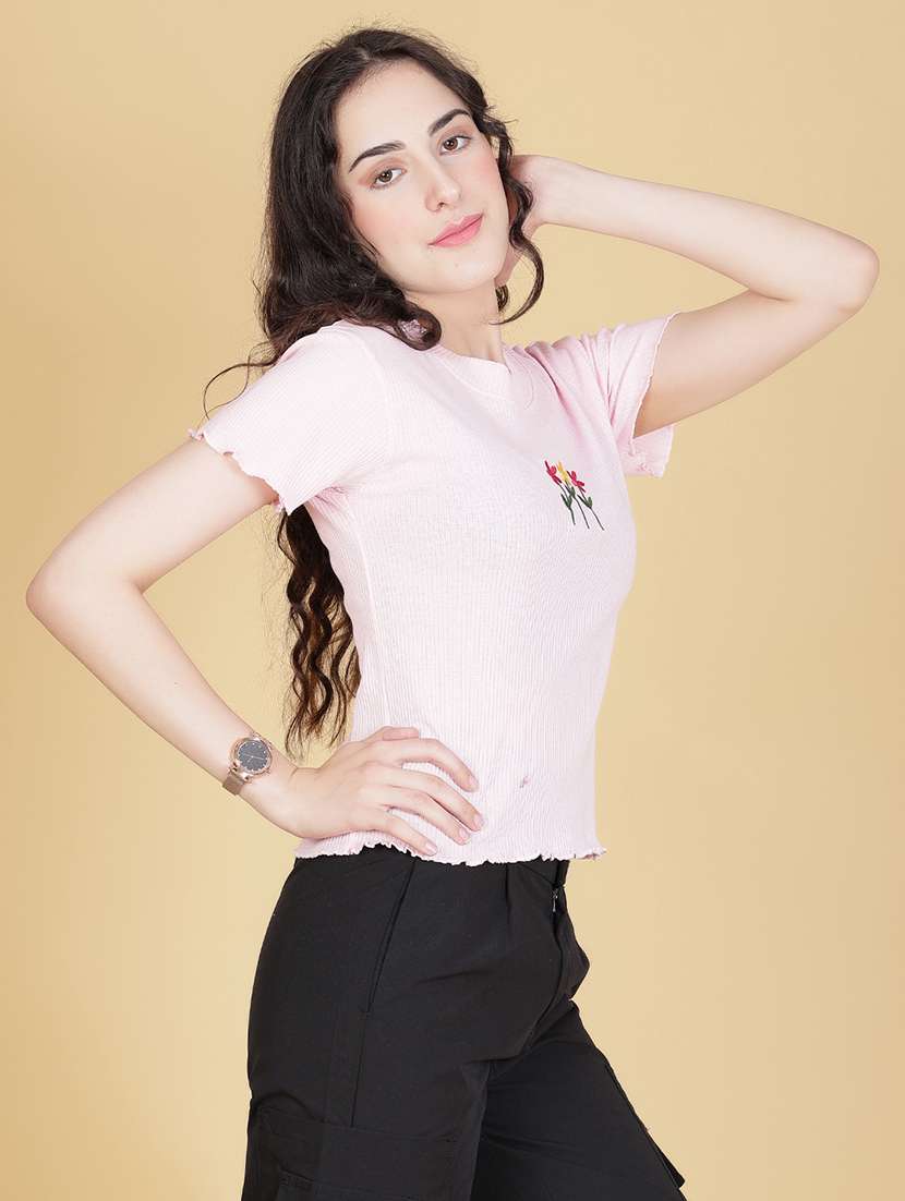 women printed short sleeve regular fit t-shirt - 21930873 -  Standard Image - 2