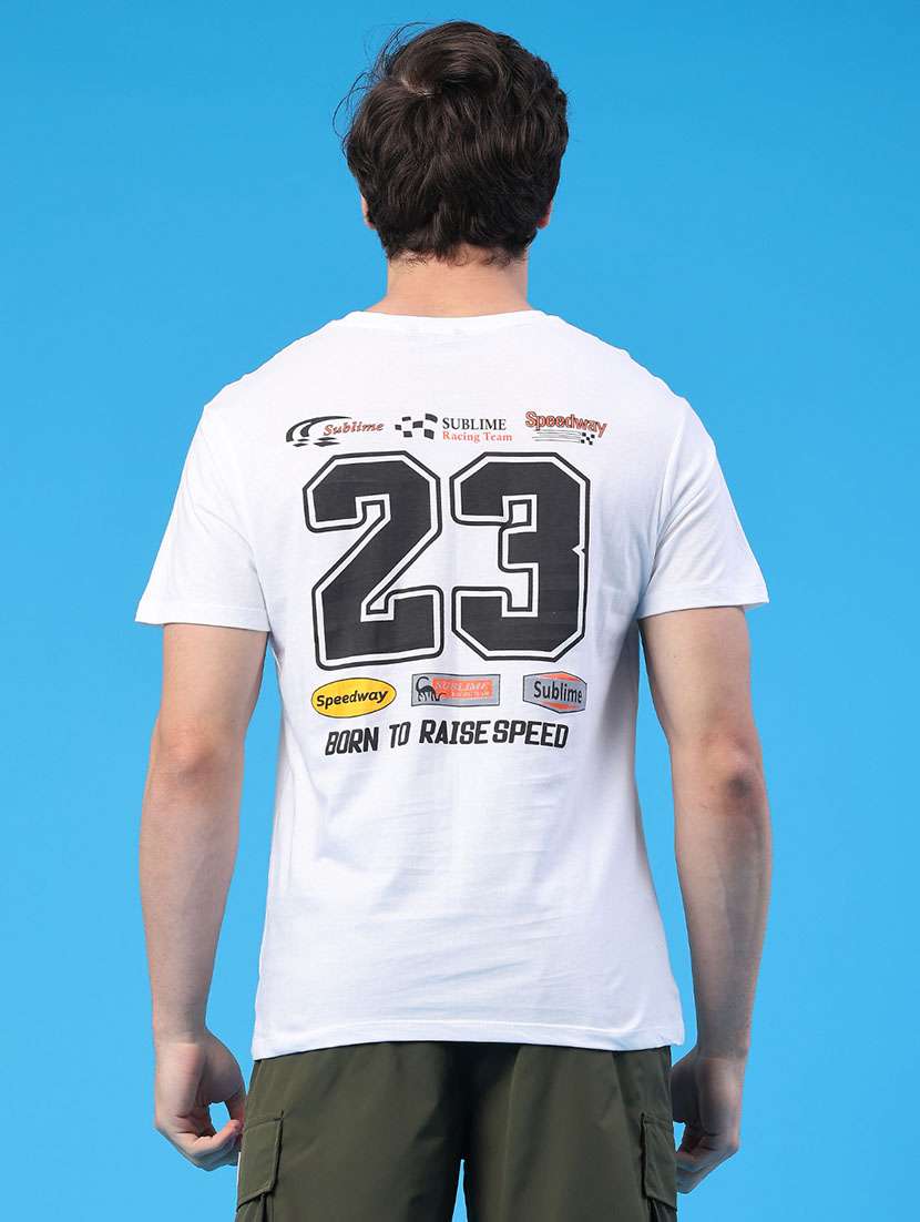 men typographic short sleeve regular fit t-shirt