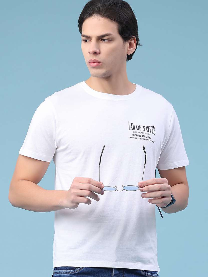 men printed short sleeve regular fit t-shirt - 21930891 -  Standard Image - 2