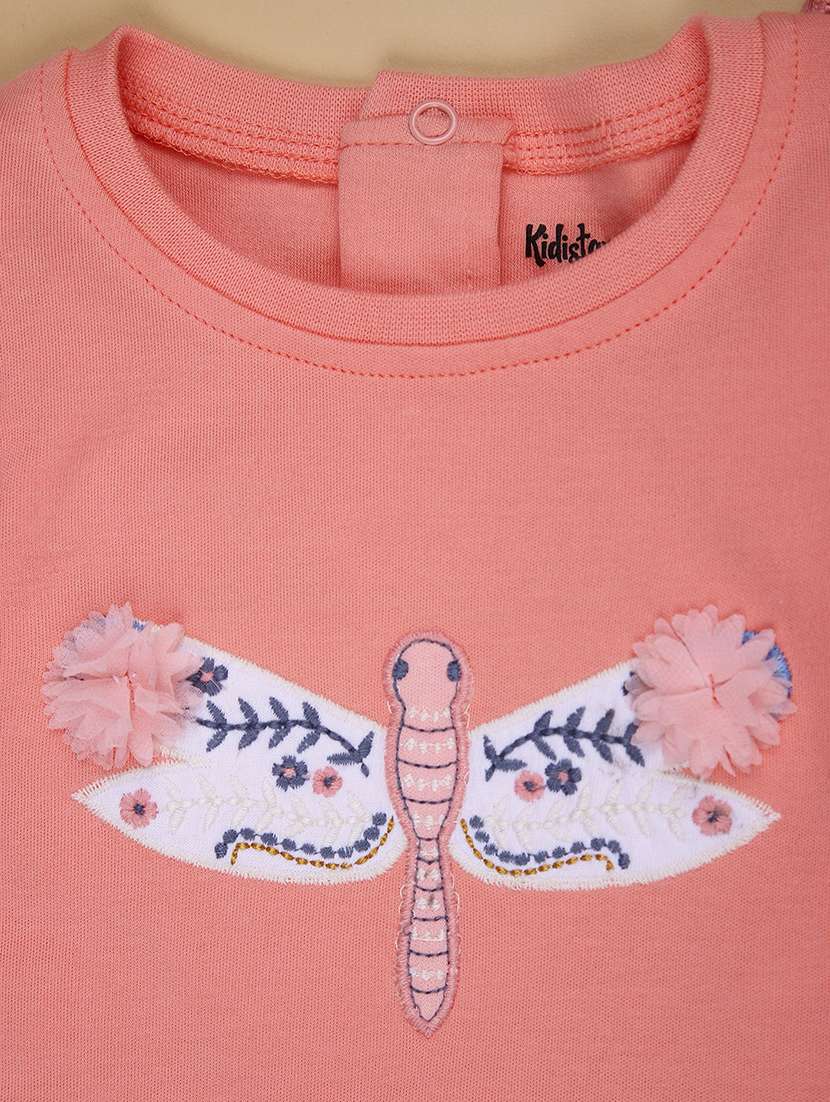 girls solid with work long sleeve t-shirt - 21930946 -  Standard Image - 2