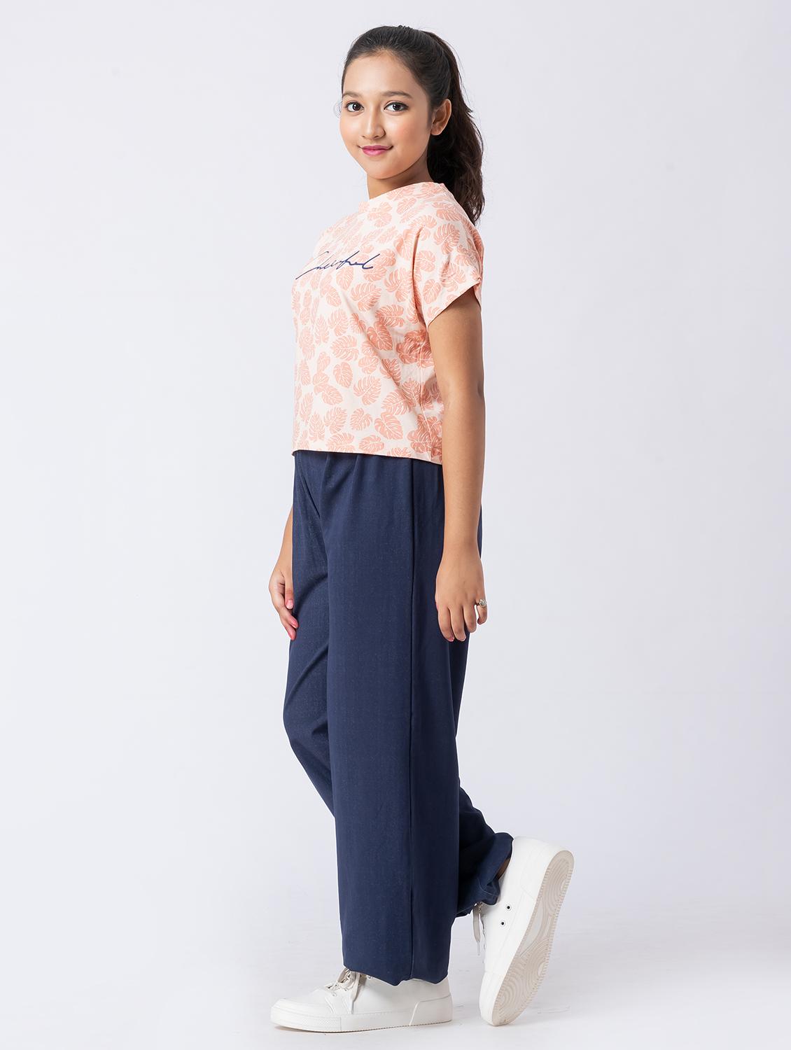 girls printed short sleeve pyjama set nightwear - 21930986 - Standard Image - 2