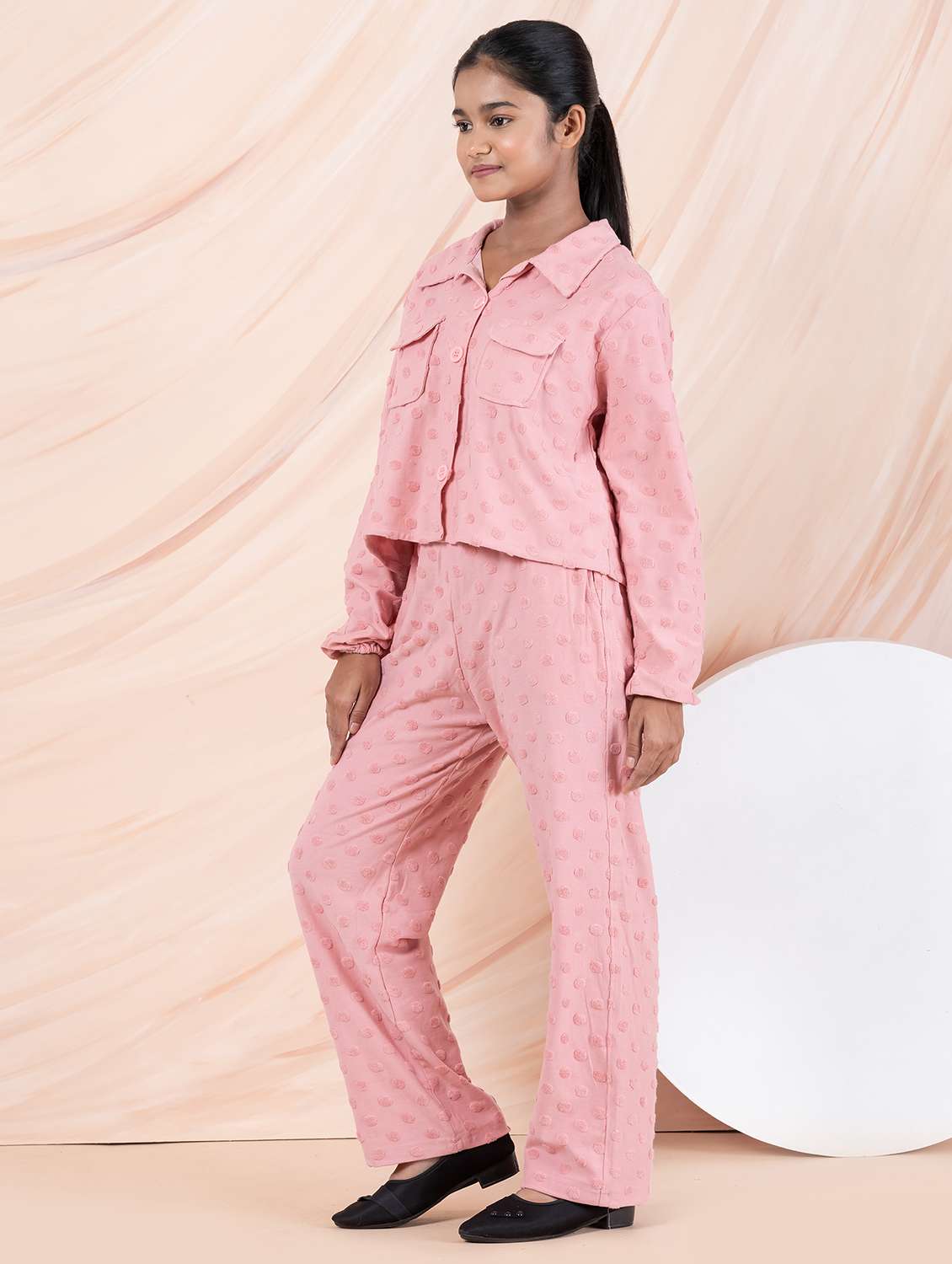 girls self designed shirt & trouser co-ord set - 21930991 -  Standard Image - 2