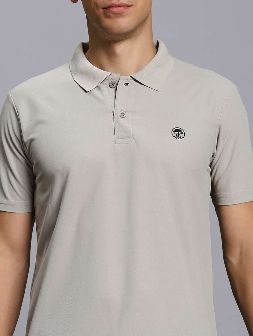 men solid short sleeve regular fit polo t-shirt - 21931023 - Standard Image - 2