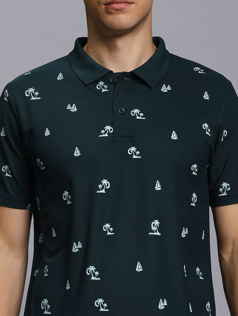 men printed short sleeve regular fit polo t-shirt - 21931029 - Standard Image - 2