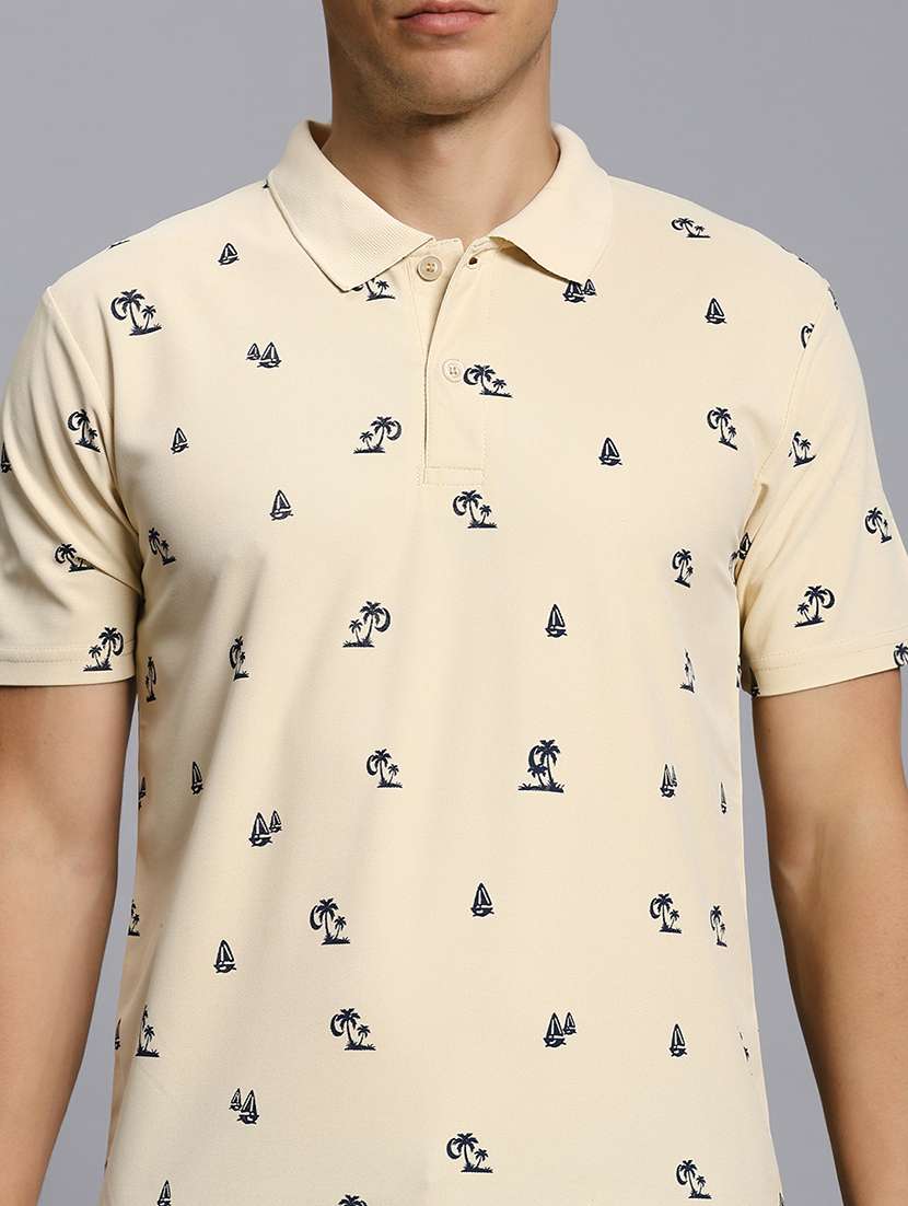 men printed short sleeve regular fit polo t-shirt - 21931030 - Standard Image - 2