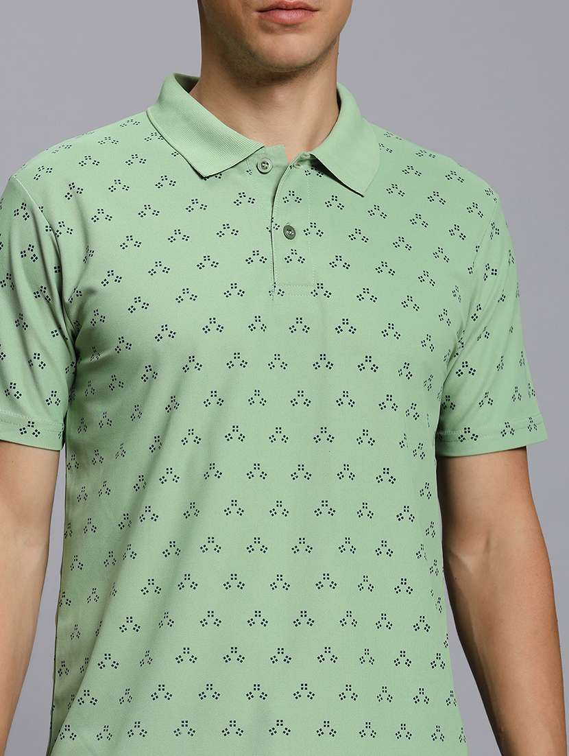 men printed short sleeve regular fit polo t-shirt - 21931031 -  Standard Image - 2