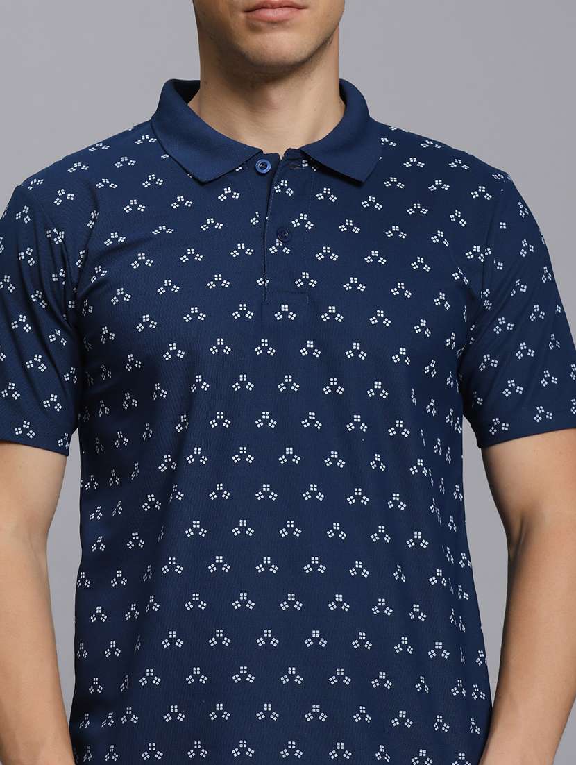 men printed short sleeve regular fit polo t-shirt - 21931033 -  Standard Image - 2