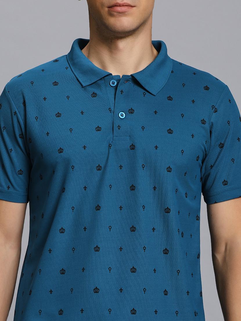 men printed short sleeve regular fit polo t-shirt - 21931034 - Standard Image - 2