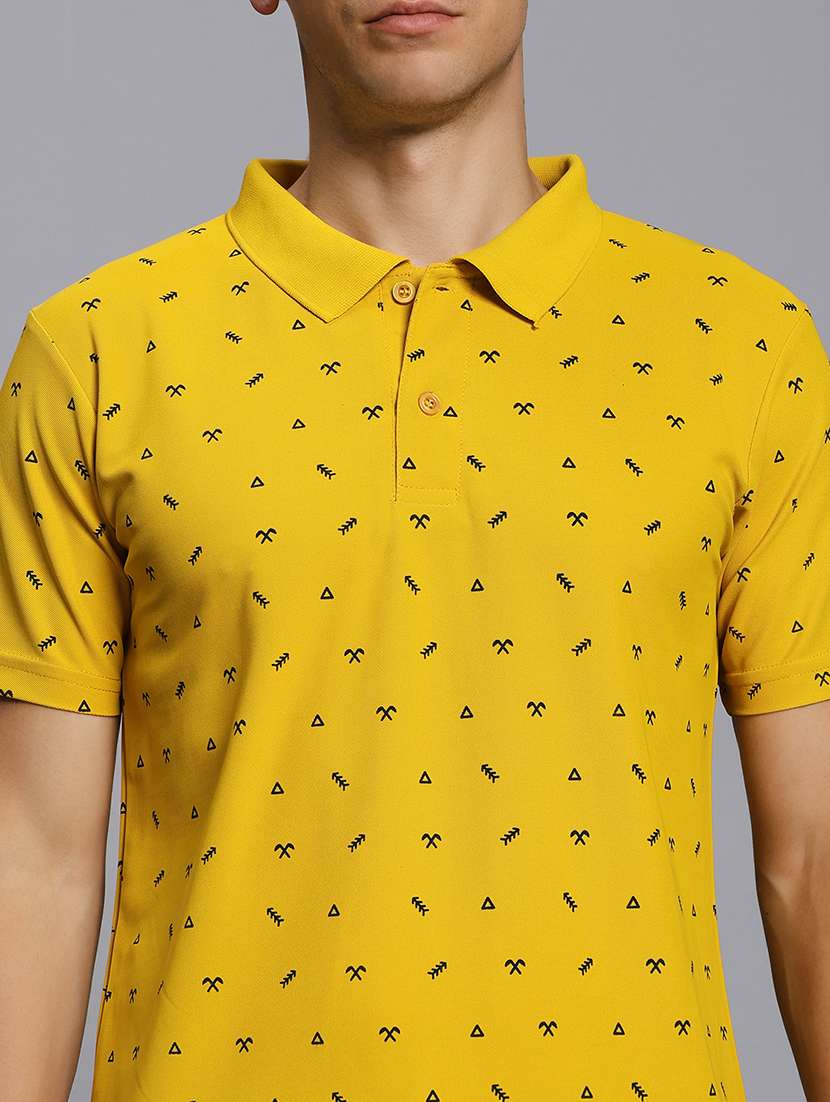 men printed short sleeve regular fit polo t-shirt - 21931037 - Standard Image - 2