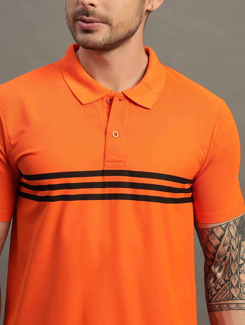 men striped short sleeve regular fit polo t-shirt - 21931041 - Standard Image - 2