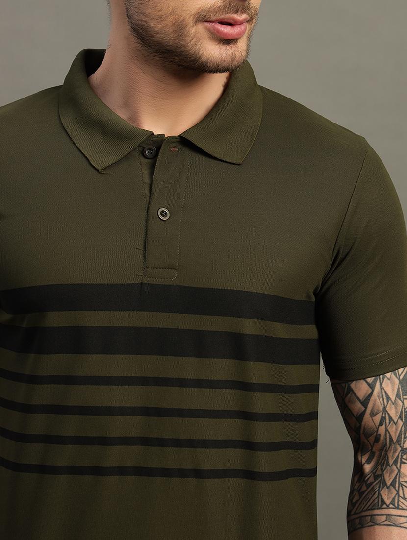 men striped short sleeve regular fit polo t-shirt - 21931043 - Standard Image - 2