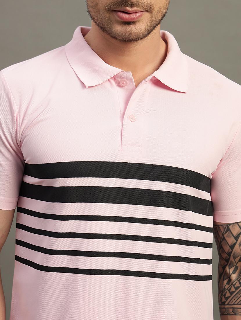 men striped short sleeve regular fit polo t-shirt - 21931045 - Standard Image - 2