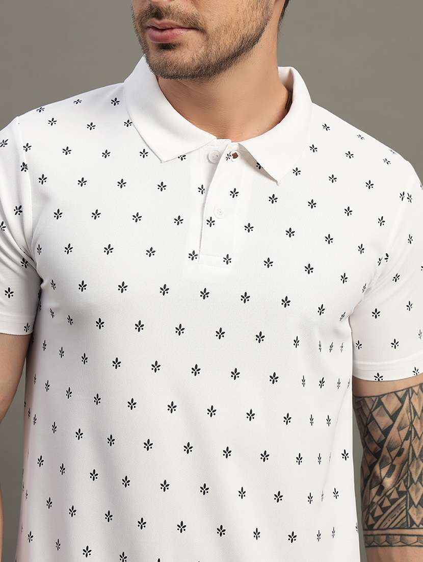 men printed short sleeve regular fit polo t-shirt - 21931046 - Standard Image - 2