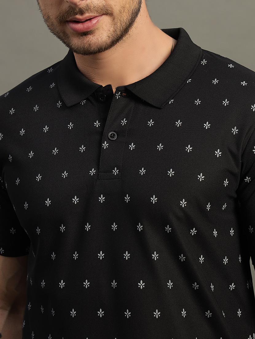 men printed short sleeve regular fit polo t-shirt - 21931047 - Standard Image - 2