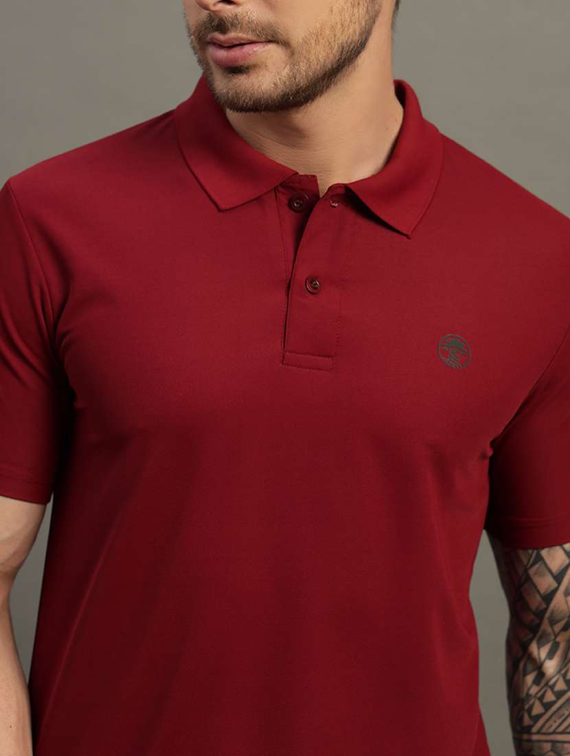 men solid short sleeve regular fit polo t-shirt - 21931050 - Standard Image - 2