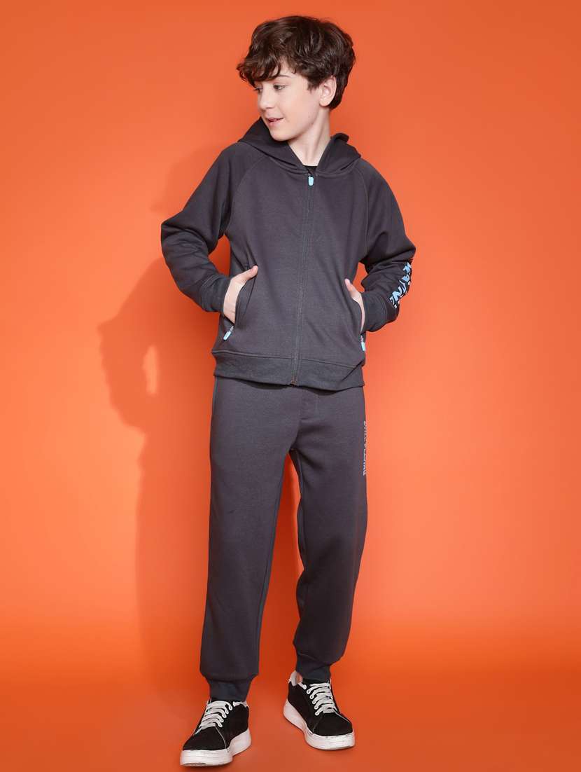 boys typographic long sleeve full length set