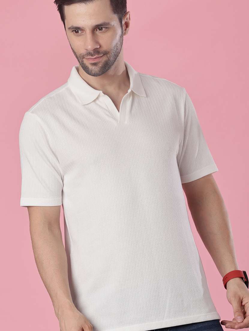 men solid short sleeve regular fit polo t-shirt