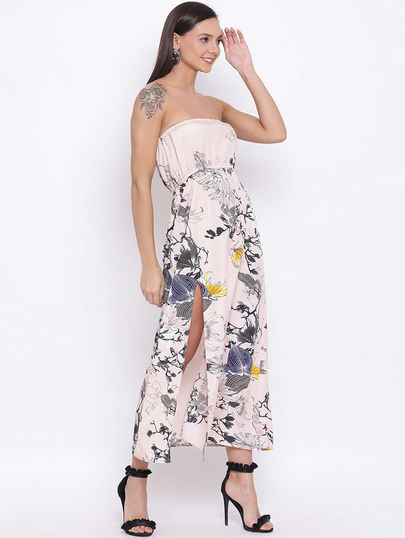 women floral print sleeveless tube dress - 21931405 -  Standard Image - 2